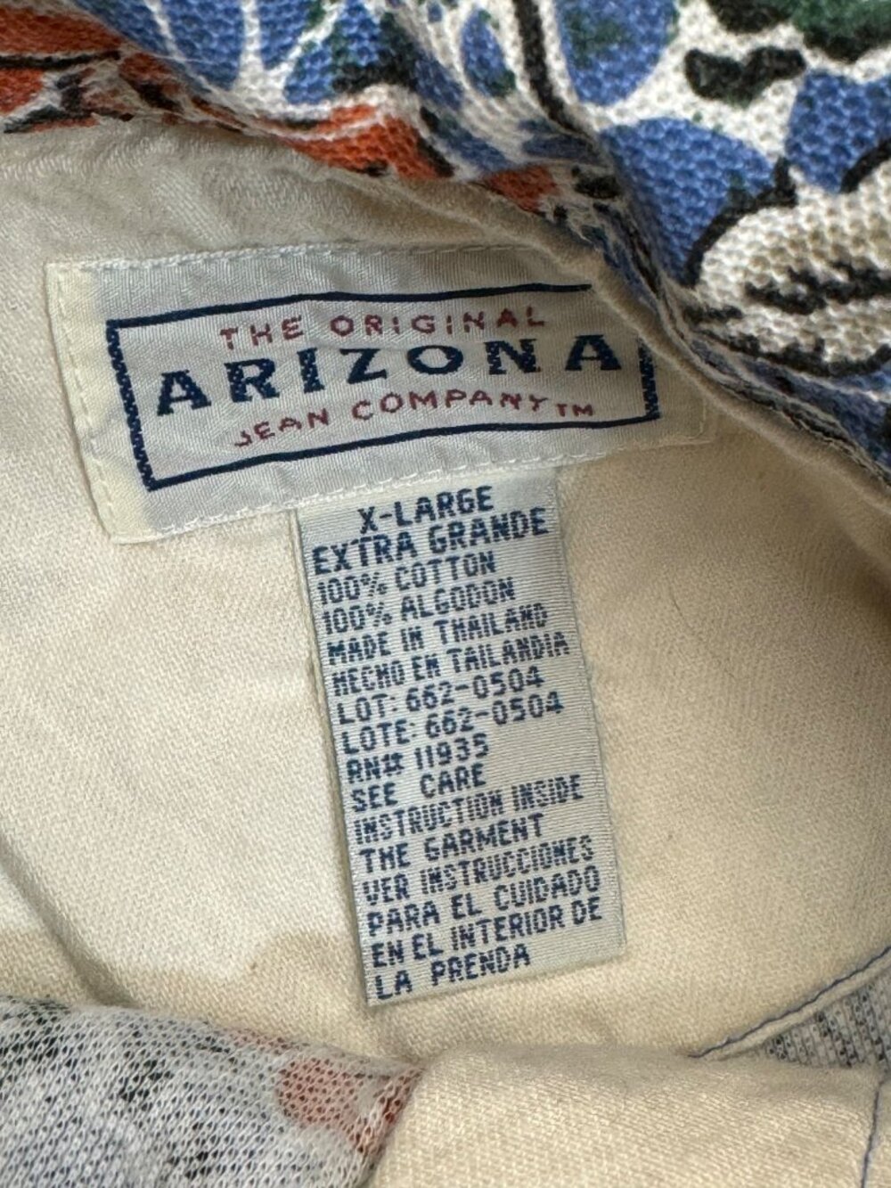 Vintage Arizona Womens Floral Sleeveless Polo Tank Top Shirt Cotton 90s XL - Picture 3 of 9